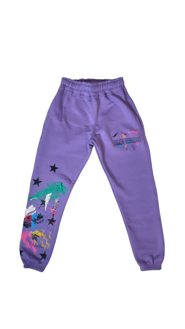 Purple Splatter Paint Sweatpant