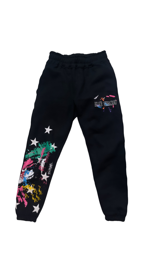 Black Splatter Paint Sweatpants