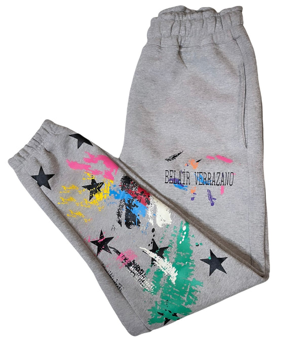 Grey Splatter Paint Sweatpants BelairVerrazano