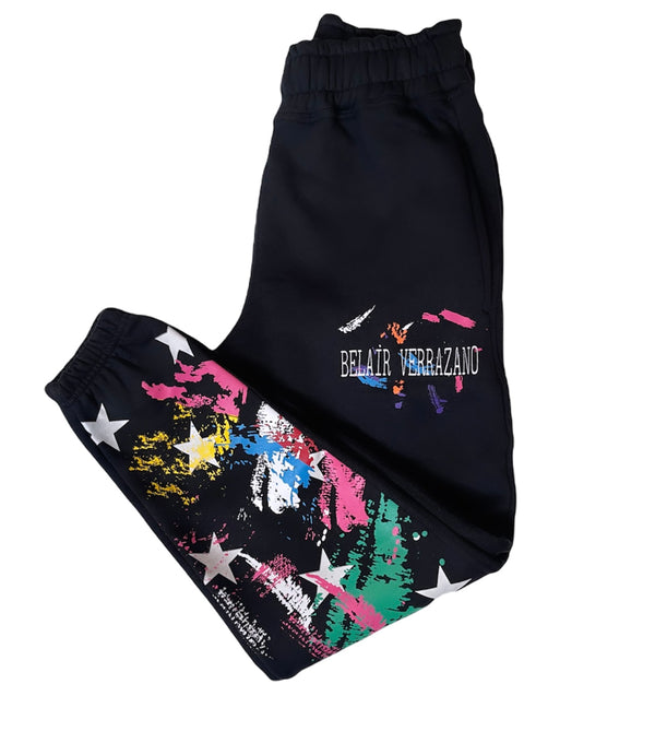 Black Splatter Paint Sweatpants